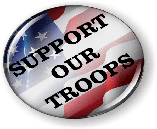 Support Our Troops 3D Emblem